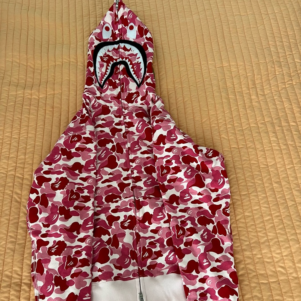 Pink BAPE hoodie